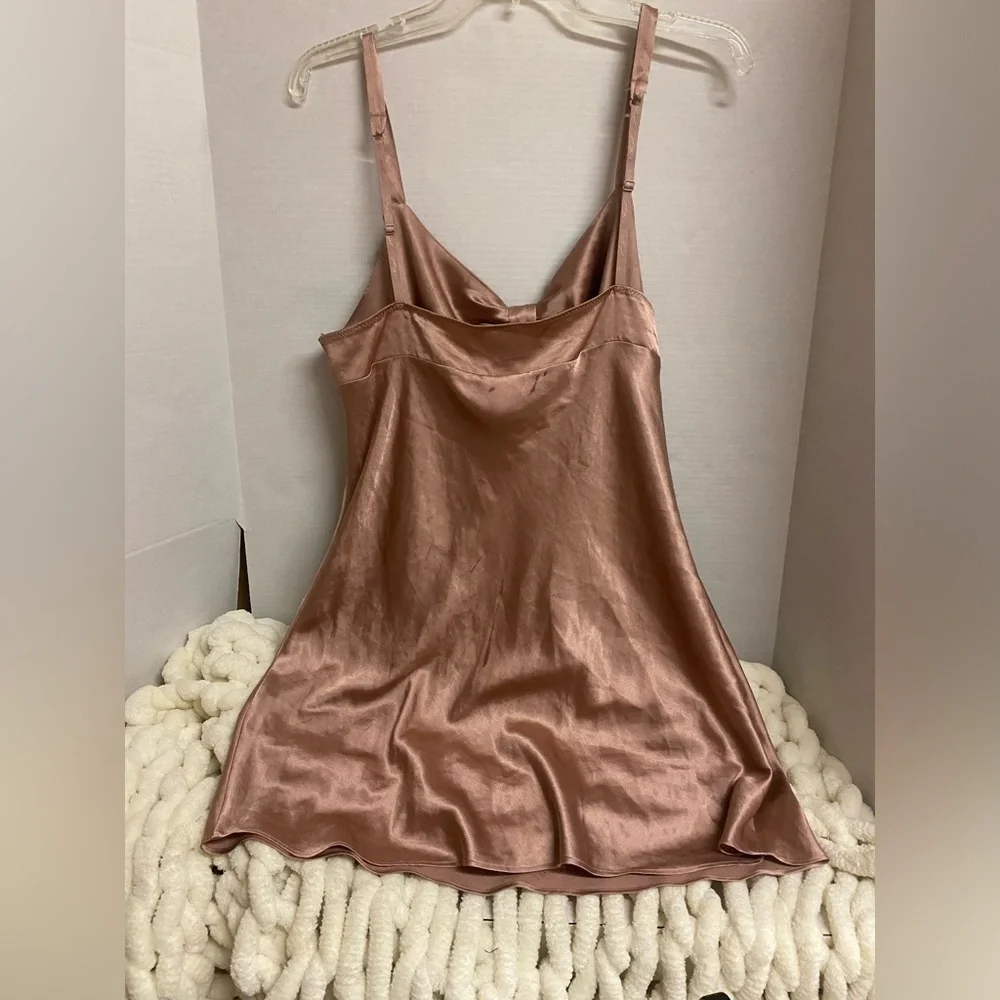 Victoria's Secret Satin Slip dress in Rose/Champagne Y2K